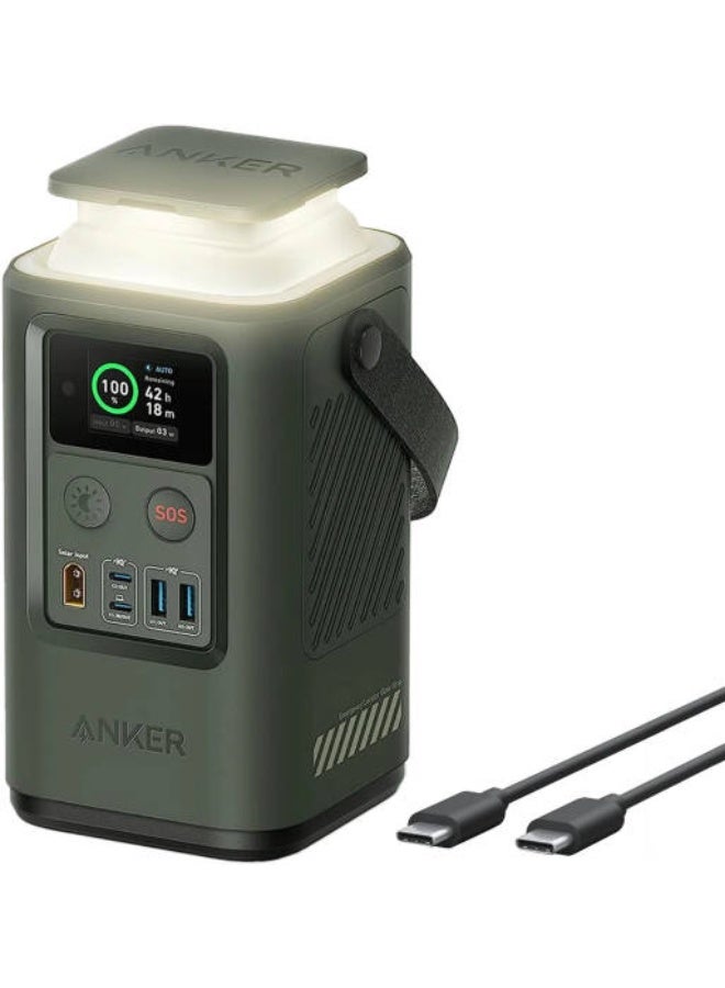 Anker 548 (PowerCore Reserve 192Wh) Power Bank, 60000mAh, 192Wh Capacity, 2x USB-C & 2x USB-A Ports, Smart Digital Display, Retractable Auto Lighting, SOS Mode, Green | 548 - Image 1